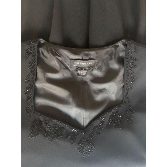 Vintage Jones New York Beaded dress, Black, Size 6 - Picture 4 of 9